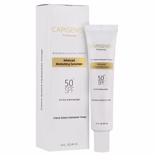 کرم ضد آفتاب و آبرسان پوست خشک و نرمال کپیسنس SPF50 حجم 40 میلی لیتر | Capisense Intensive Moisturizing SPF50 Sunscreen Cream 40ml