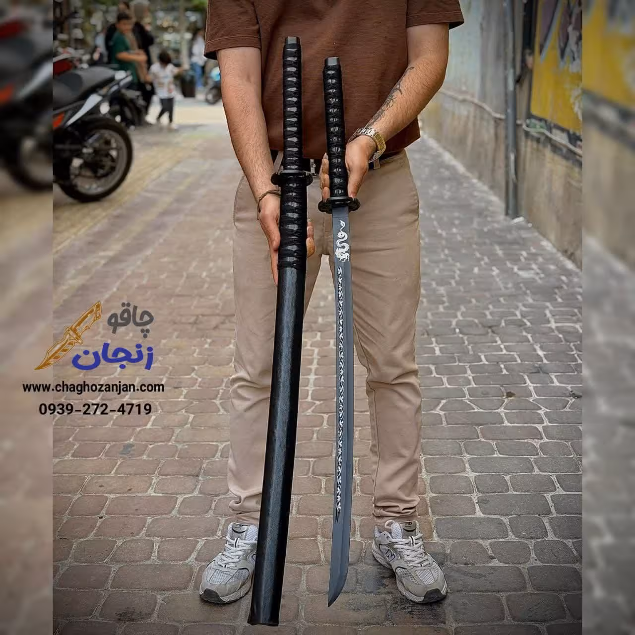 شمشیر تیغه مشکی دسته مشکی | ارسال از طریق باربری