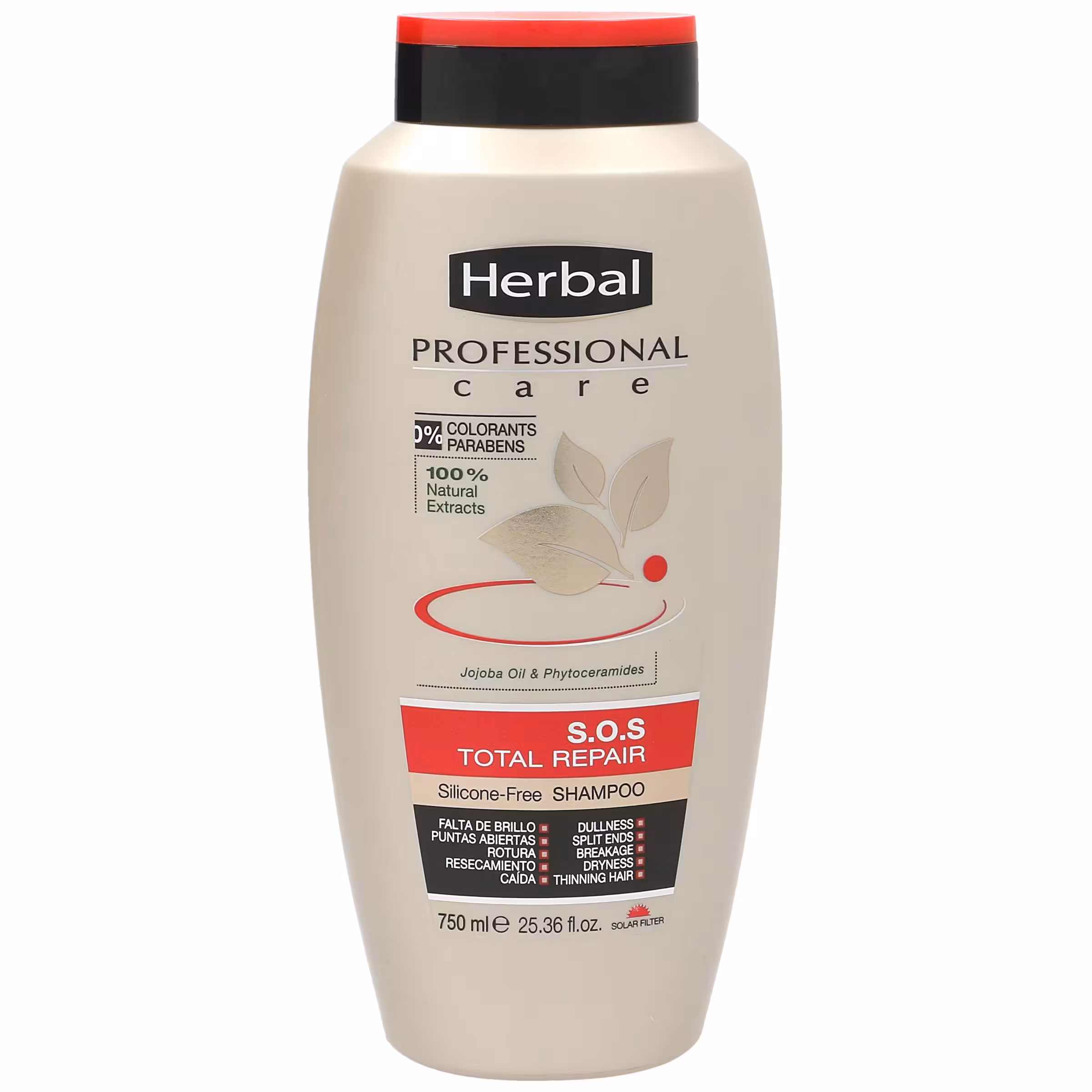 شامپو ترمیم کننده هربال مدل SOS Total Repair حجم 750 میلی لیتر