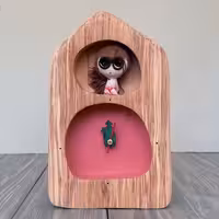 ساعت رومیزی تک مجسمه دختر طرح دو