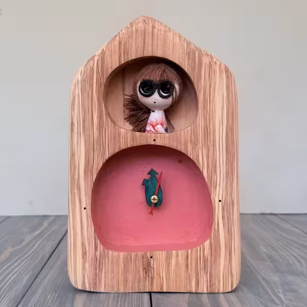 ساعت رومیزی تک مجسمه دختر طرح دو