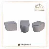 توالت فرنگی دیواری (والهنگ) مروارید مدل دسپینا 49 – طوسی