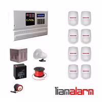 پکیج دزدگیر اماکن با سیم مدل جی ام کا سیم کارتی و تلفنی GM910PY8