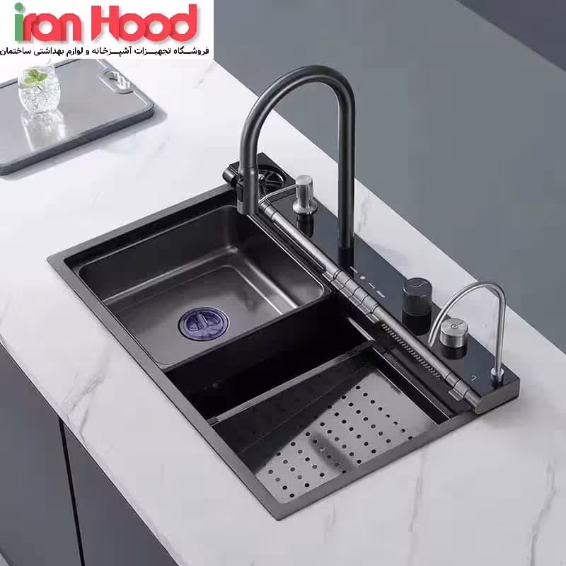 سینک ظرفشویی آبشاری پیانویی 7 کلید هوادیائو (HuaDiao) گرید A