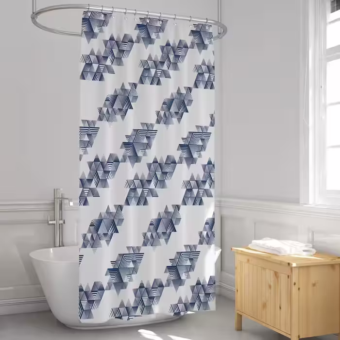 پرده حمام دلفین مدل EV-1619 سایز 180×200 سانتی متر