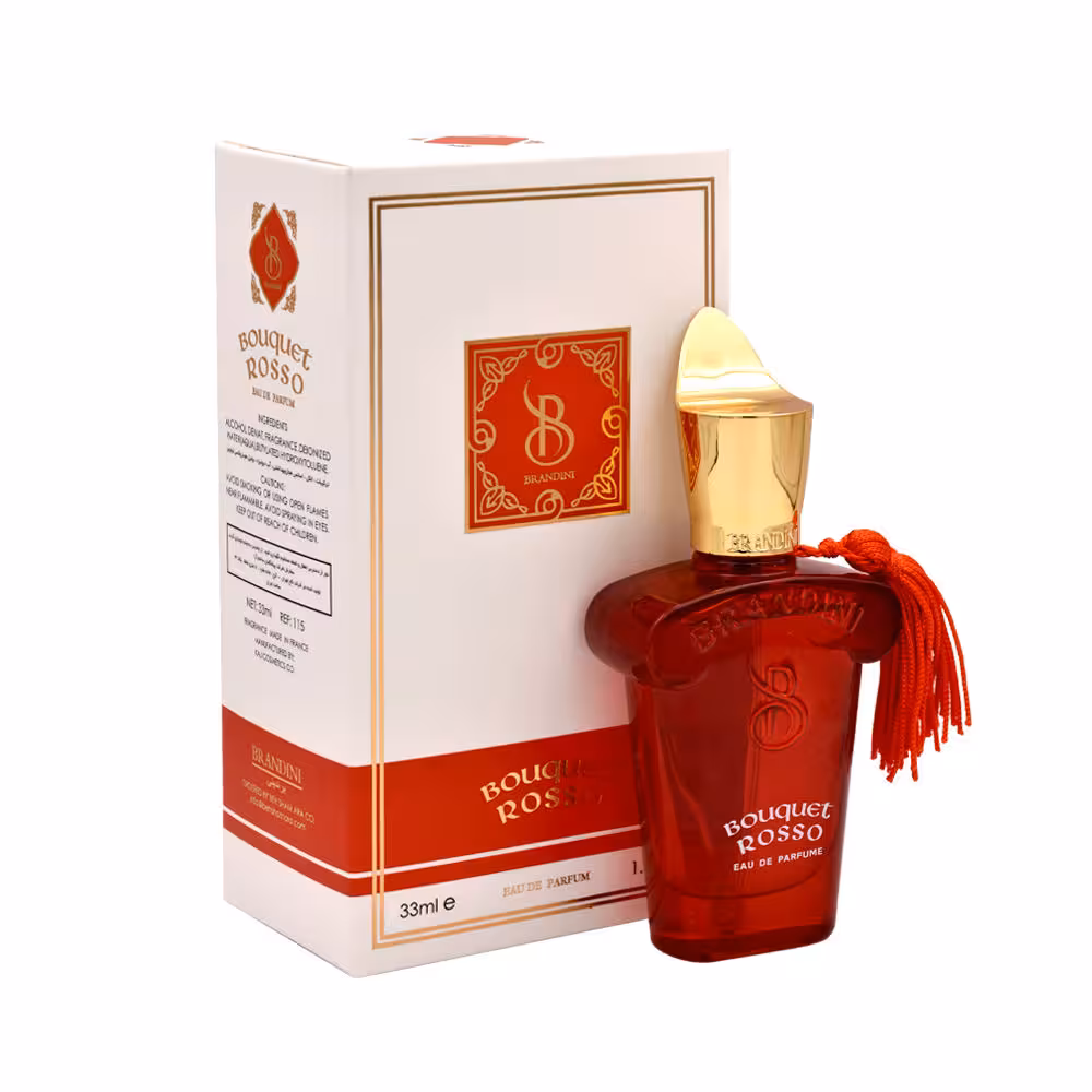 عطر جیبی زنانه برندینی مدل بوکت رز Bouquet Rosso حجم 33 میلی لیتر | Brandini Bouquet Rosso Eau De Parfum for women 33 ml