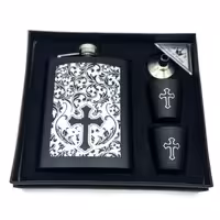 ست قمقمه جیبی استیل دوشات صلیب 270cc کد L520408