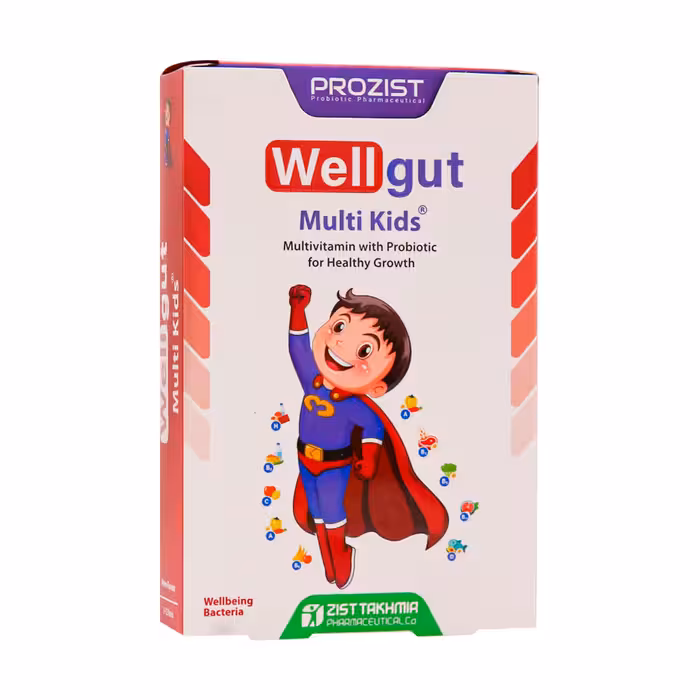 قرص جویدنی ول گات مولتی کیدز زیست تخمیر 30عدد | Zist Takhmir Well Gut Multi Kids