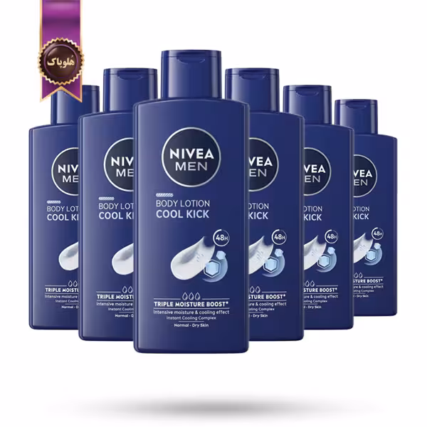 6 عدد لوسیون بدن مردانه نیوا NIVEA MEN مدل خنک کننده فوری Cool Kick حجم 400 میلی لیتر (اورجینال)