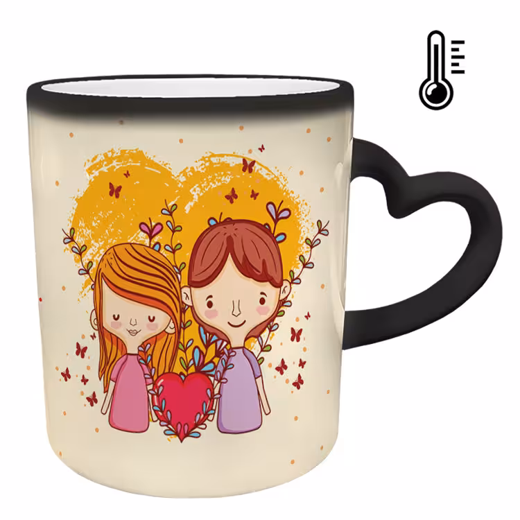 خرید ماگ-لیوان حرارتی  دسته قلبی  عاشقانه کد 174