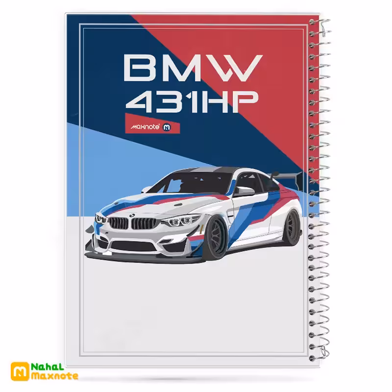 دفتر 100 برگ سیمی طلقی( طرح موتور ماشین) کد 9131.طرح 2