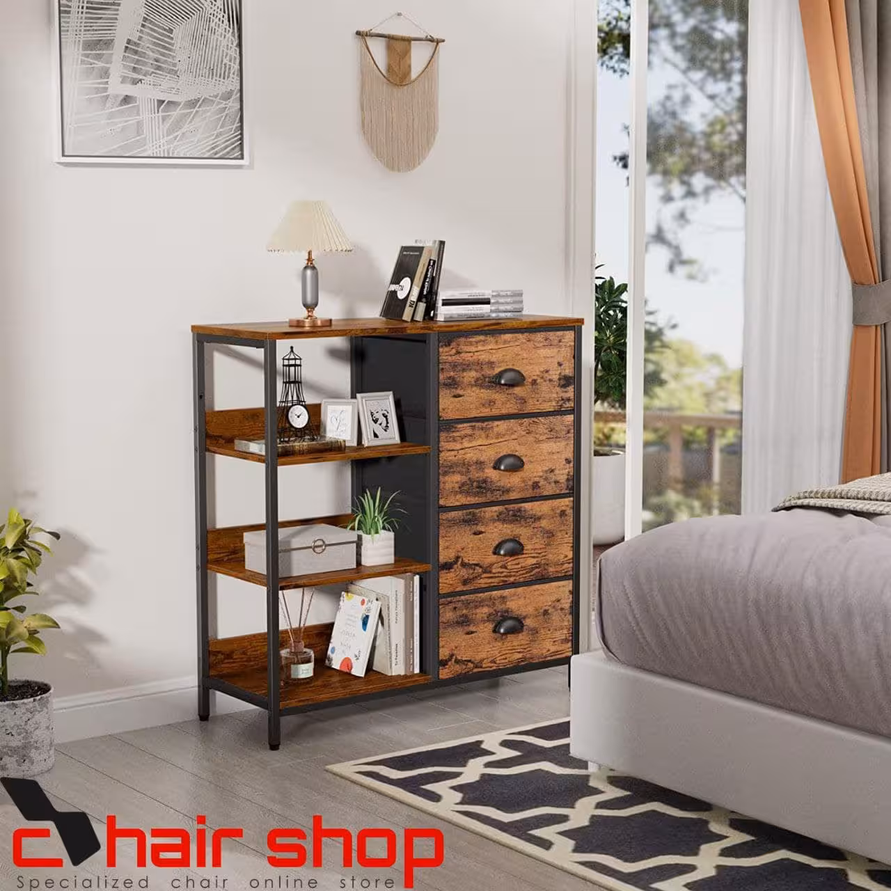 دراور ویترینی چوب و فلز کد 9883