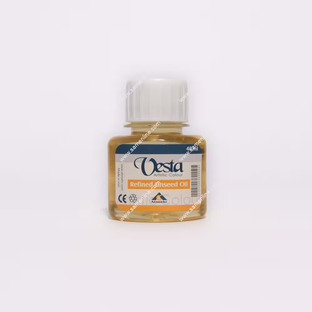 روغن بزرک تصفیه شده 40 میل وستا ( Refined Linseed Oil )