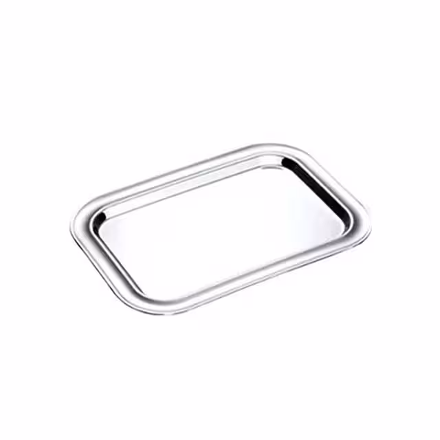 سینی استیل مستطیلی نگار مدل نگین سایز 3