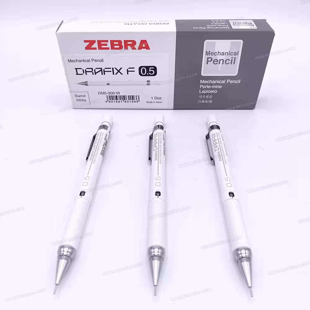 اتود (مداد نوکی) 0.5 زبرا درافیکس سفید Drafix Barrel White