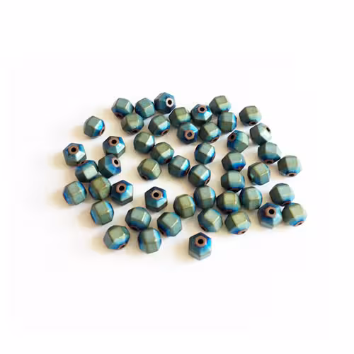 سنگ حدید تراش خورده آبی پتینه 5mm بسته 45 عددی