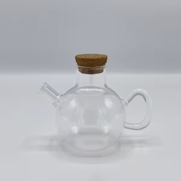 قوری پیرکس زعفران درب چوب پنبه