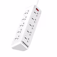 ■ چندراهی برق الدینیو مدل SC10610 دارای 5 پورت USB و 1 پورت Type-C طول کابل 2 متر