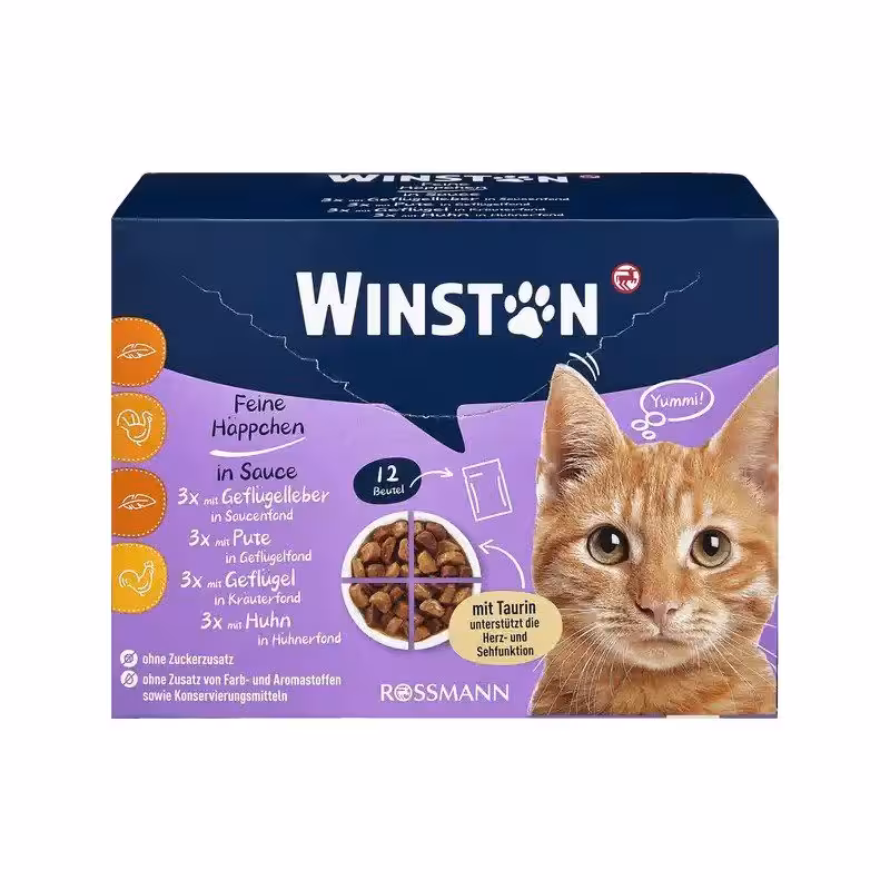 مولتی پک پوچ گربه وینستون در سس تعداد 12 عدد