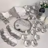 سرویس پذیرایی رزینی نقره ای طرح نقره 6نفره
