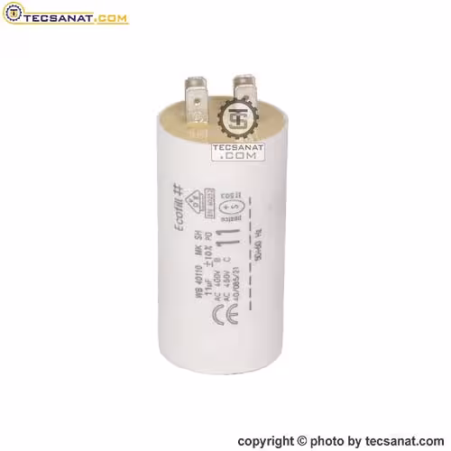 خازن روغنی 11 میکروفاراد فیش دار