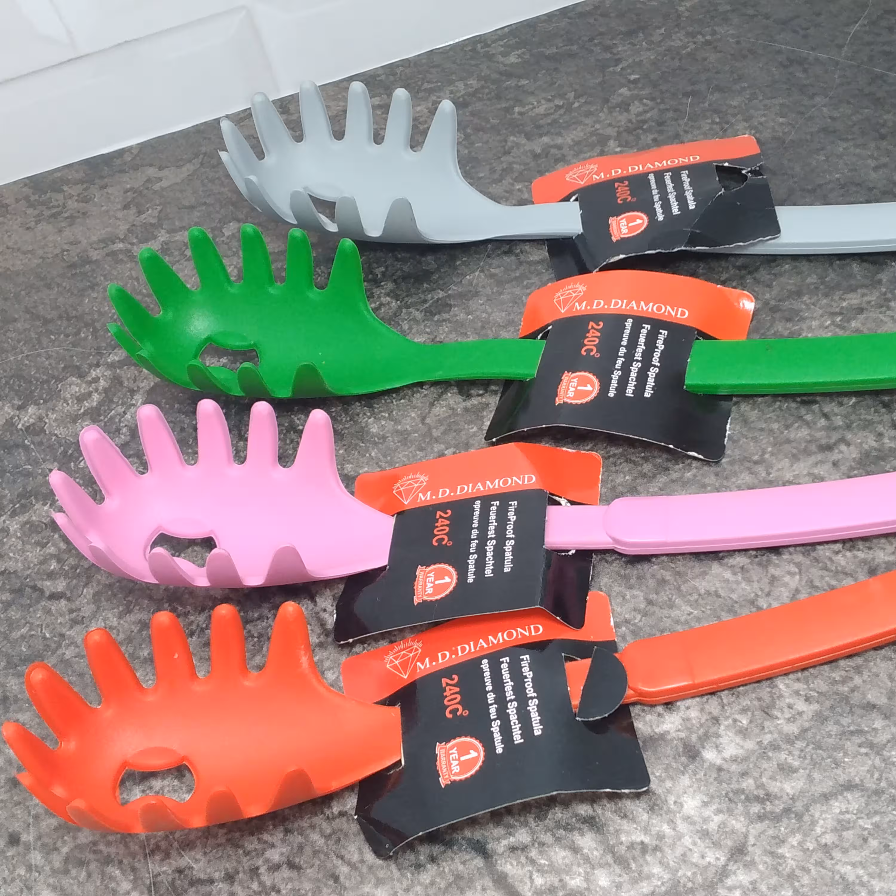 قاشق پلاستیکی ماکارانی نسوز  چنگال ماکارونی از برند دیاموند مناسب برای آشپزی 