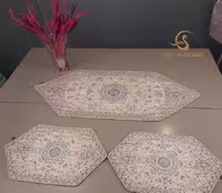 رومیزی جلو مبلی ترمه هاشمی 3 تکه کد 24