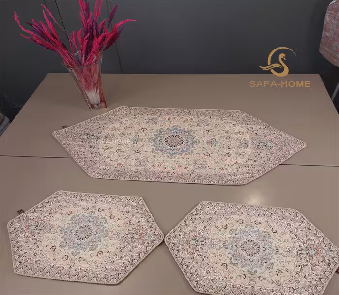 رومیزی جلو مبلی ترمه هاشمی 3 تکه کد 24