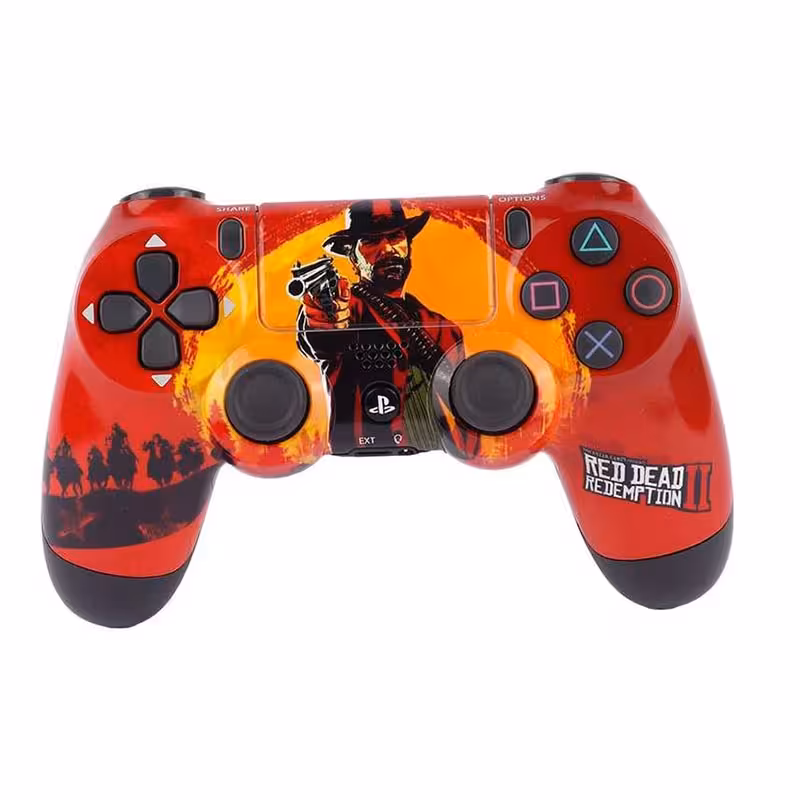 دسته بی سیم PS4 DualShock 4 High Copy طرح Red Dead