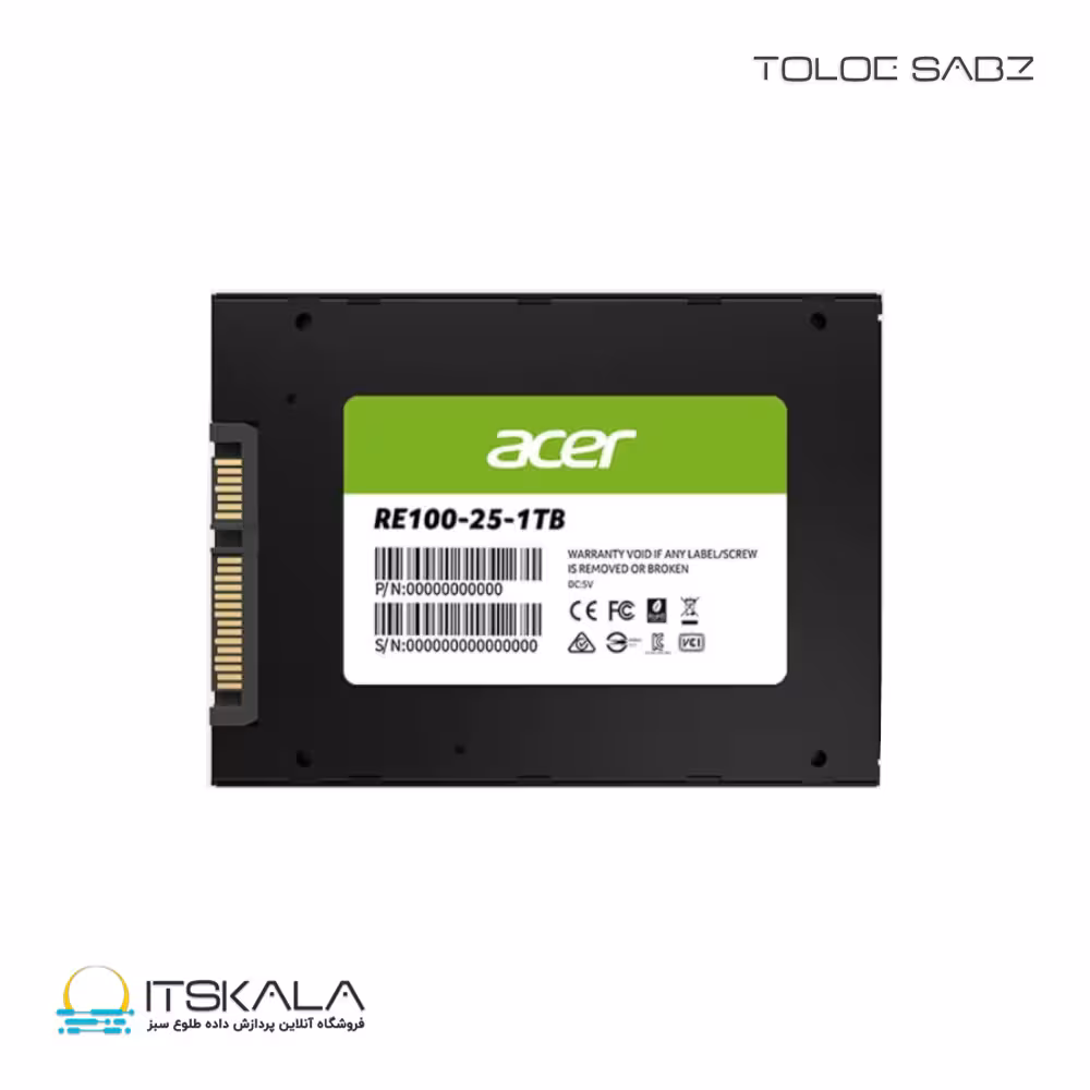 حافظه SSD ایسر مدل RE100 SATA با ظرفیت یک ترابایتacer RE100 1TB 2.5 Inch SATA III SSD
