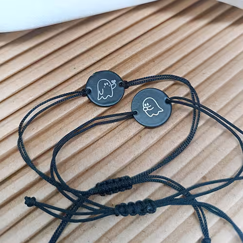 دستبند مشکی ست روح کد4