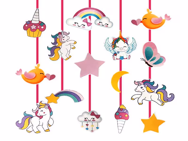 آویز تک شاخ ( 15 تکه )