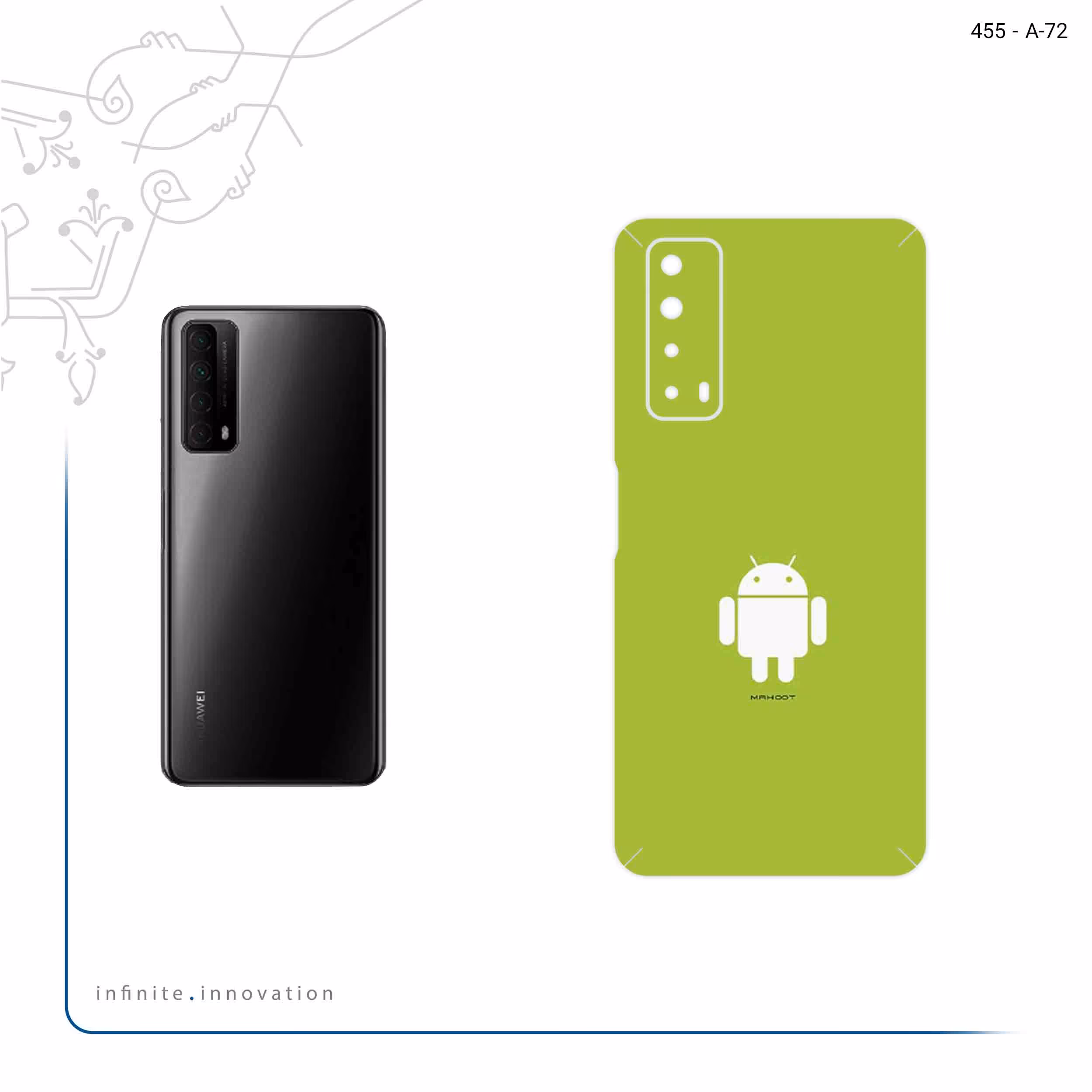 برچسب پوششی ماهوت مدل Andorid مناسب برای گوشی موبایل هوآوی Y7a