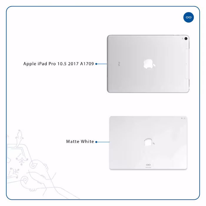 برچسب پوششی ماهوت مدل Matte-White مناسب برای تبلت اپل iPad Pro 10.5 2017 A1709