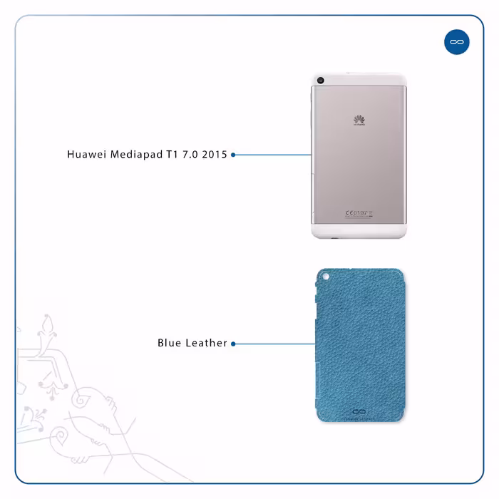 برچسب پوششی ماهوت مدل Blue-Leather مناسب برای تبلت هوآوی Mediapad T1 7.0 2015