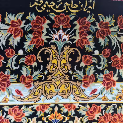 فرش دستبافت یک متری قم حاجی رحیمی کد 842