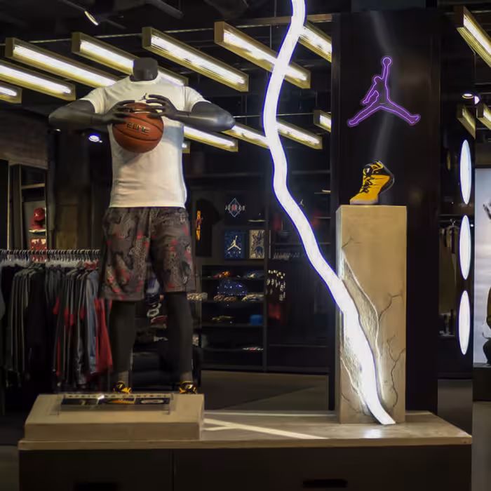 چراغ دیواری نئون دیزاین طرح Jordan_PR 