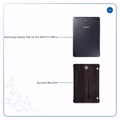 برچسب پوششی ماهوت مدل Burned Wood مناسب برای تبلت سامسونگ Galaxy Tab S2 8.0 2016 T719N