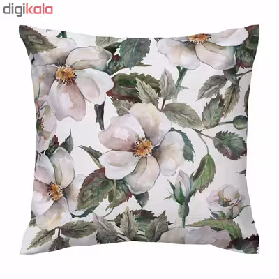 کاور کوسن طرح گل سفید کد 690