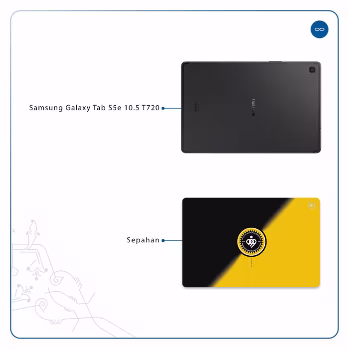 برچسب پوششی ماهوت مدل Sepahan مناسب برای تبلت سامسونگ Galaxy Tab S5e 10.5 2019 T720