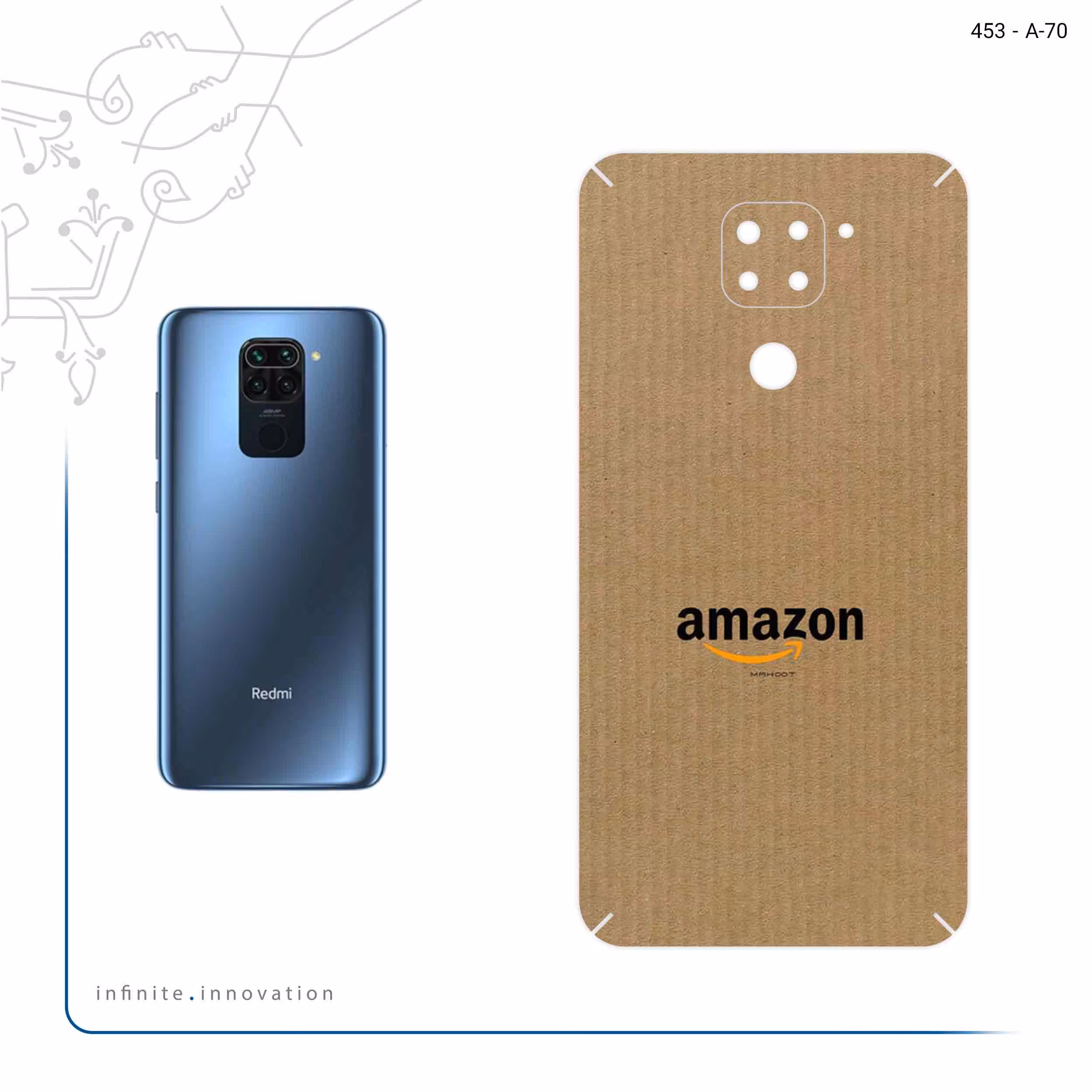 برچسب پوششی ماهوت مدل Amazon مناسب برای گوشی موبایل شیائومی Redmi 10X