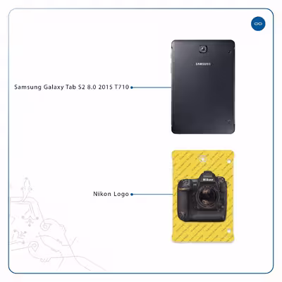 برچسب پوششی ماهوت مدل Nikon-Logo مناسب برای تبلت سامسونگ Galaxy Tab S2 8.0 2015 T710