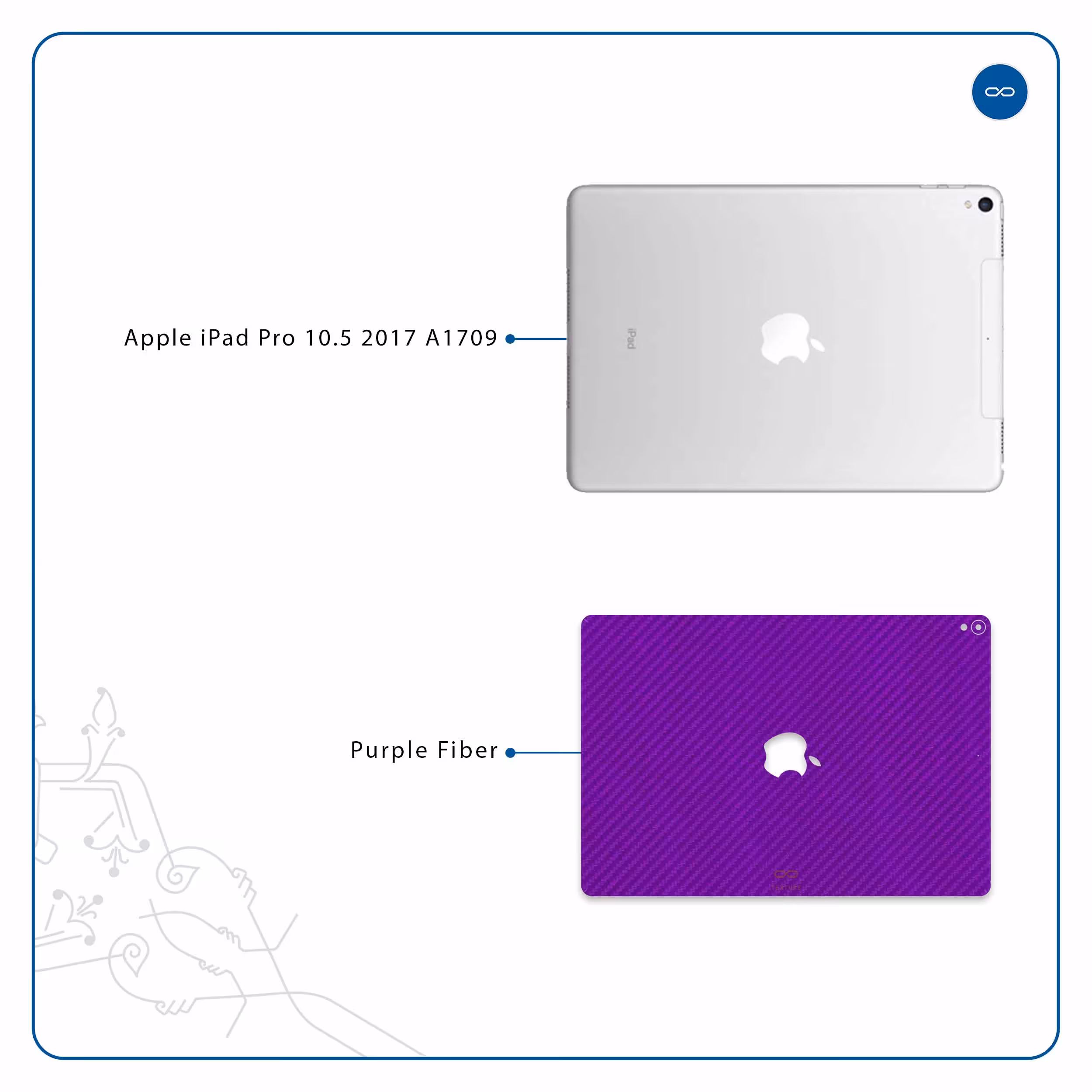 برچسب پوششی ماهوت مدل Purple-Fiber مناسب برای تبلت اپل iPad Pro 10.5 2017 A1709