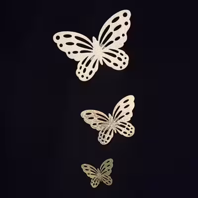 ابزار تزیین کیک به گز مدل پروانه مجموعه 3 عددی