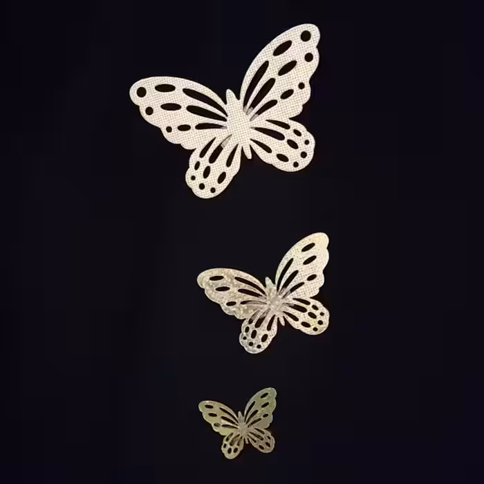 ابزار تزیین کیک به گز مدل پروانه مجموعه 3 عددی