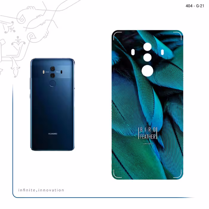 برچسب پوششی ماهوت مدل Green Feather مناسب برای گوشی موبایل هوآوی Mate 10 Pro
