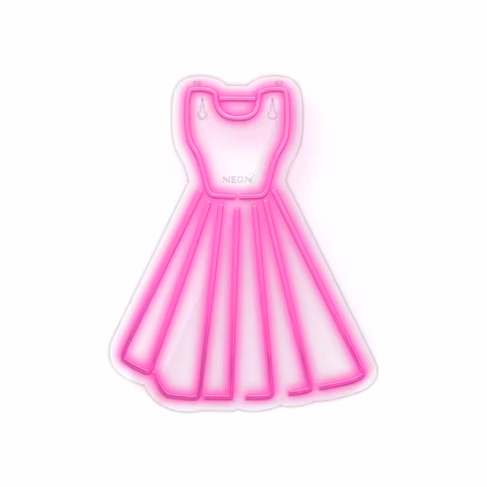 چراغ دیواری نئون دیزاین طرح Women-Clothes_PN