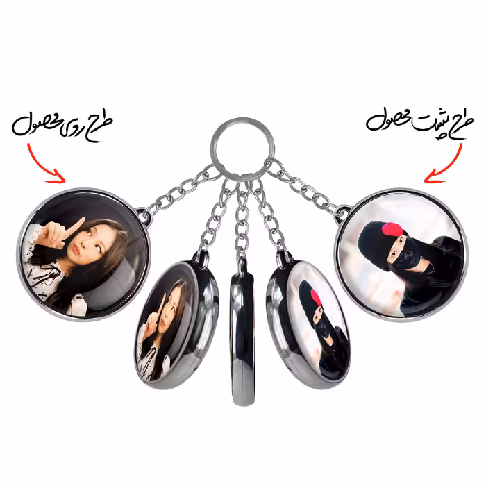 جاکلیدی خندالو طرح جنی بلک پینک مدل دوطرفه کد 1404014039