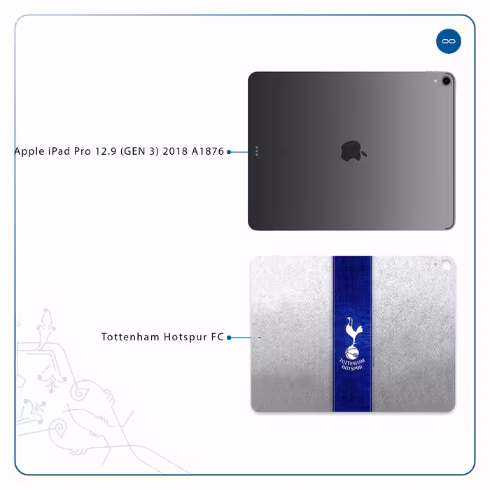 برچسب پوششی ماهوت مدل Tottenham Hotspur FC مناسب برای تبلت اپل iPad Pro 12.9 (GEN 3) 2018 A1876
