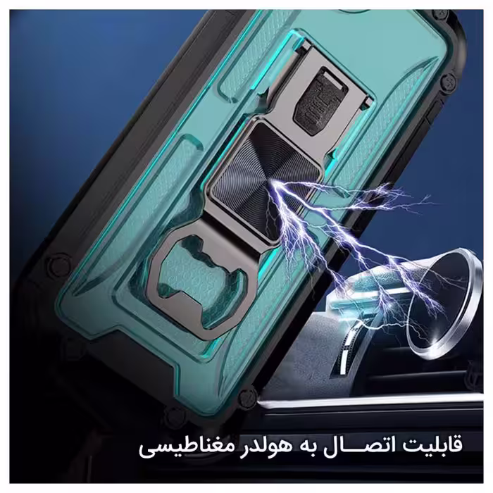 کاور آیرون من مدل Shock Proof مناسب برای گوشی موبایل اپل iPhone 13 Pro Max به همراه قلم لمسی
